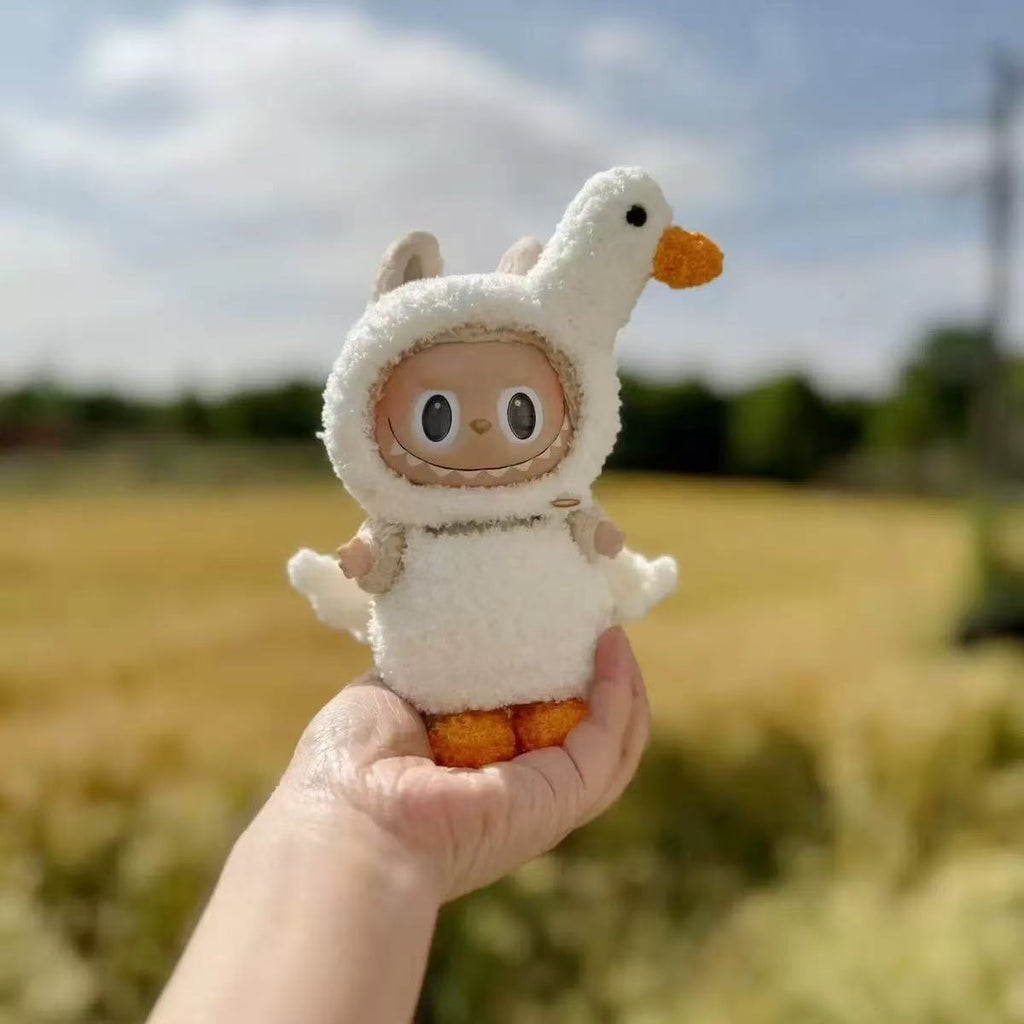 【Clothes only】Goose Plush Doll outfit clothing for 17cm labubu Costume
