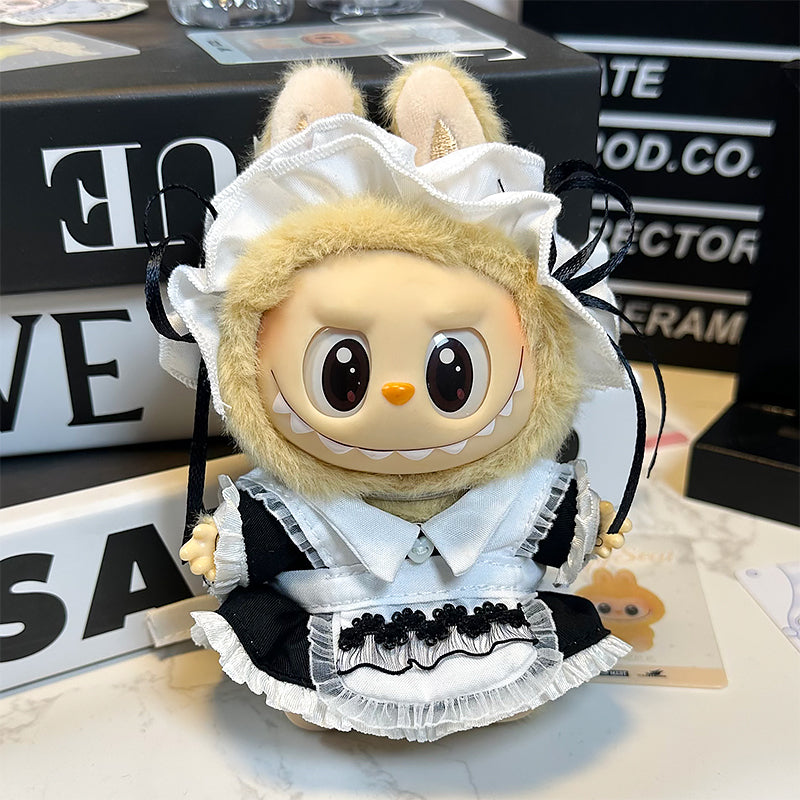 【Clothes only】Doris Labubu Outfit Costume Set with Accessories Doll Clothing maid outfit cosplay