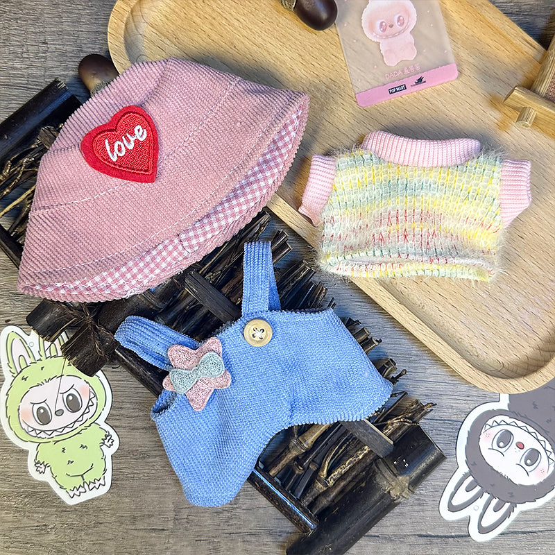 【Clothes only】 LOVE 17cm Doll Clothes Set & Outfit Set for 17cm Dolls - Chic Doll Clothing & Style Bundle cute