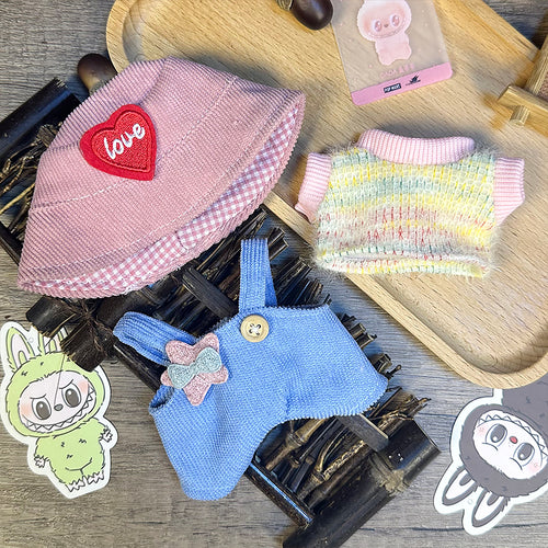 【Clothes only】 LOVE 17cm Doll Clothes Set & Outfit Set for 17cm Dolls - Chic Doll Clothing & Style Bundle cute