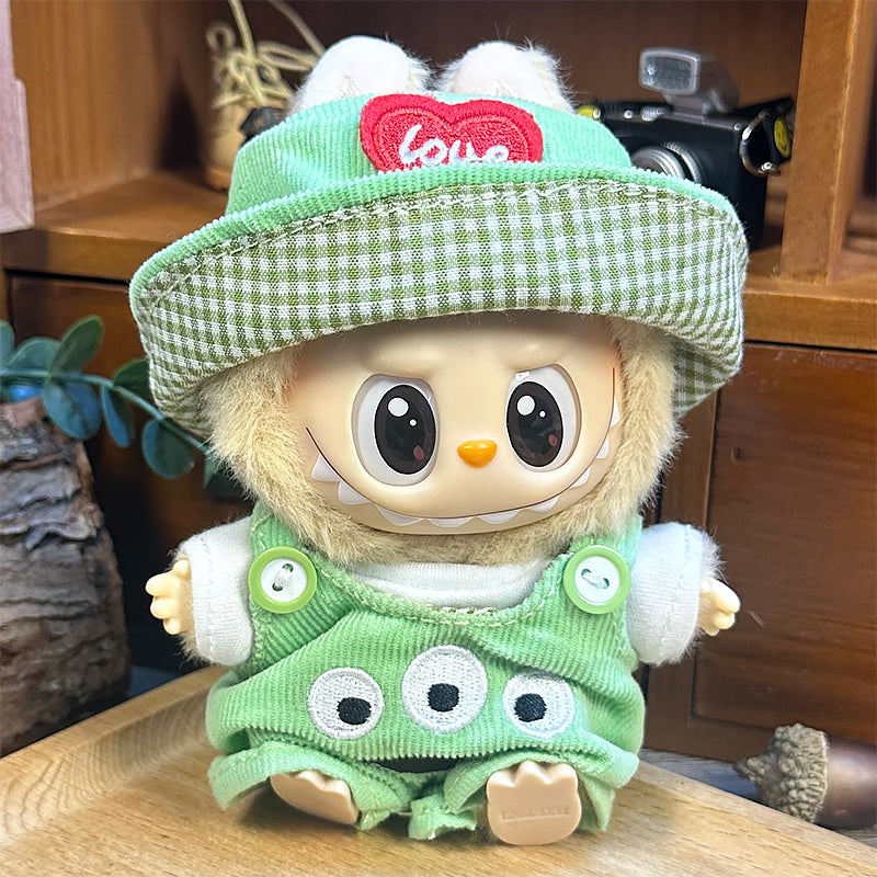 【Clothes only】3 Eyes Labubu Clothing Cute Outfit 3 pcs doll clothing 17cm Accessories Costume