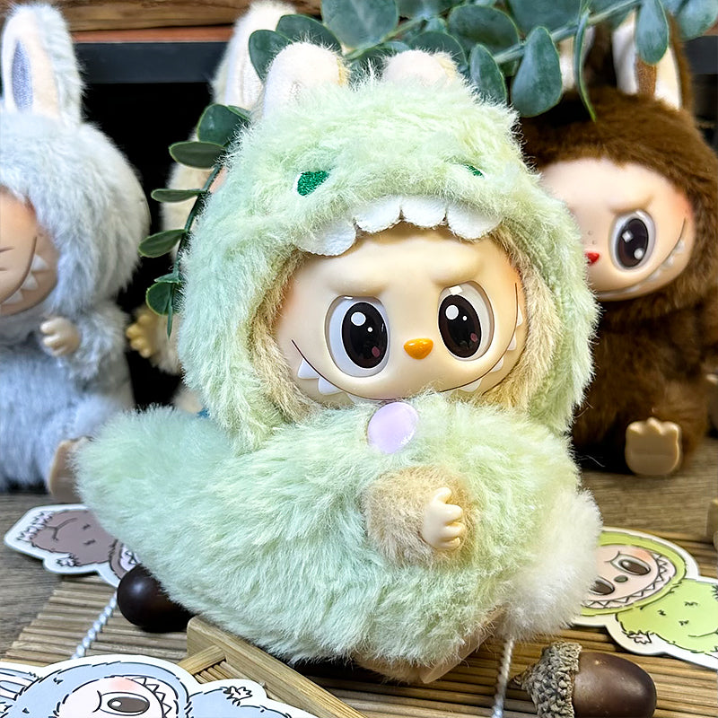 【Clothes only】Dino Plushy Doll Clothing for labubu 17cm Doll cute outfit