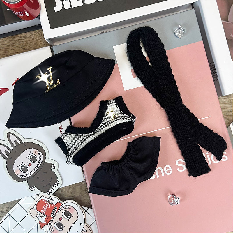【Clothes only】LULU Doll clothing  for Labubu 17cm Doll outfit designer Style