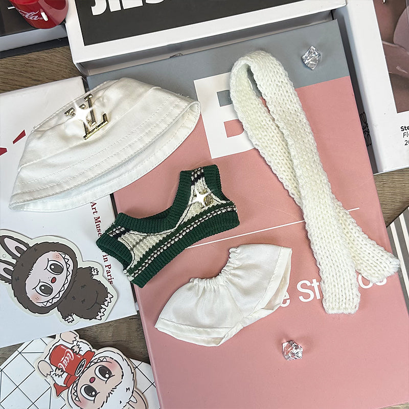 【Clothes only】LULU Doll clothing  for Labubu 17cm Doll outfit designer Style